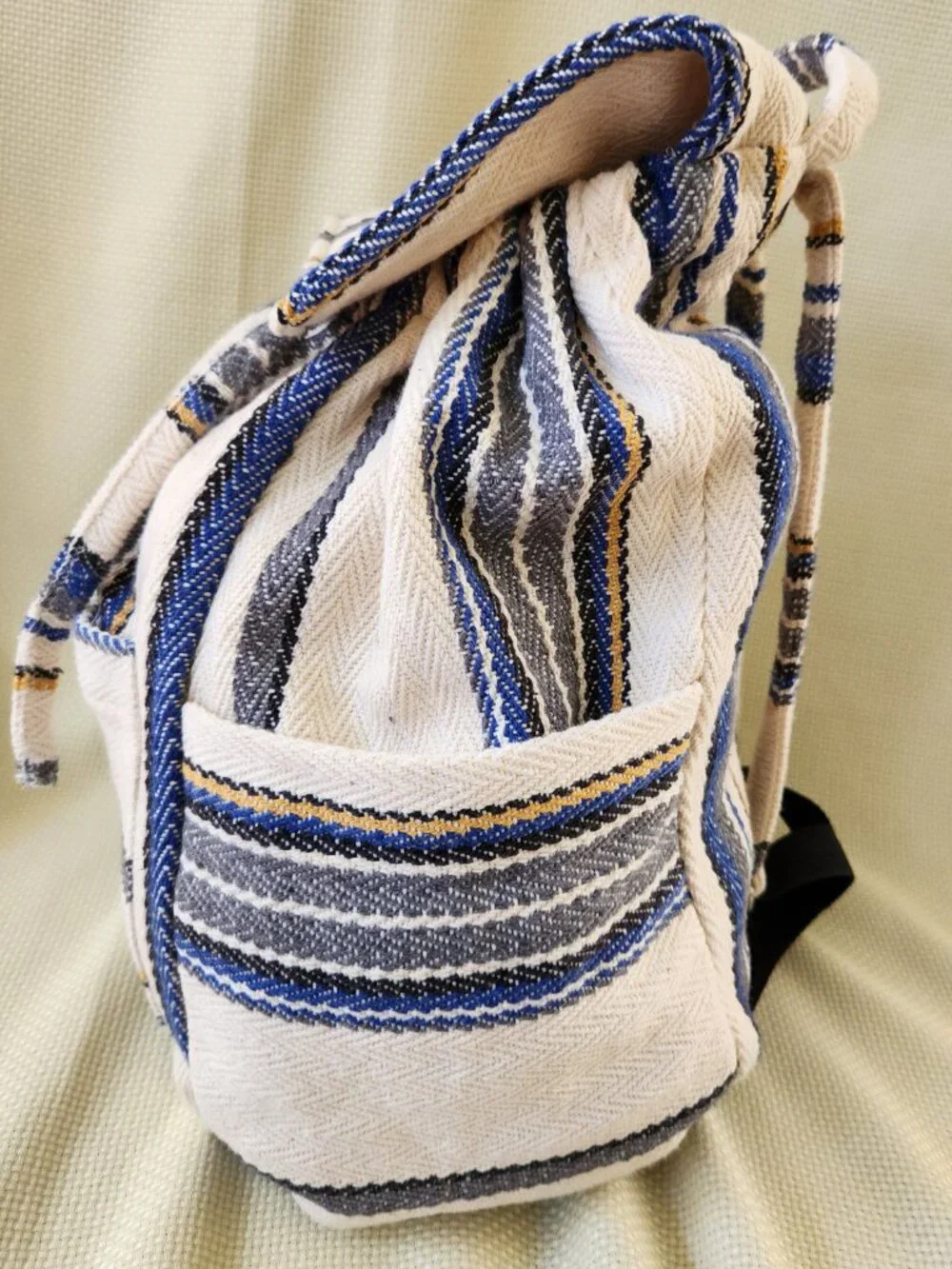 Original Senor Lopez Baja Backpack Striped Mexican Hippie Boho Beach Bag Recycle - Picture 13 of 14